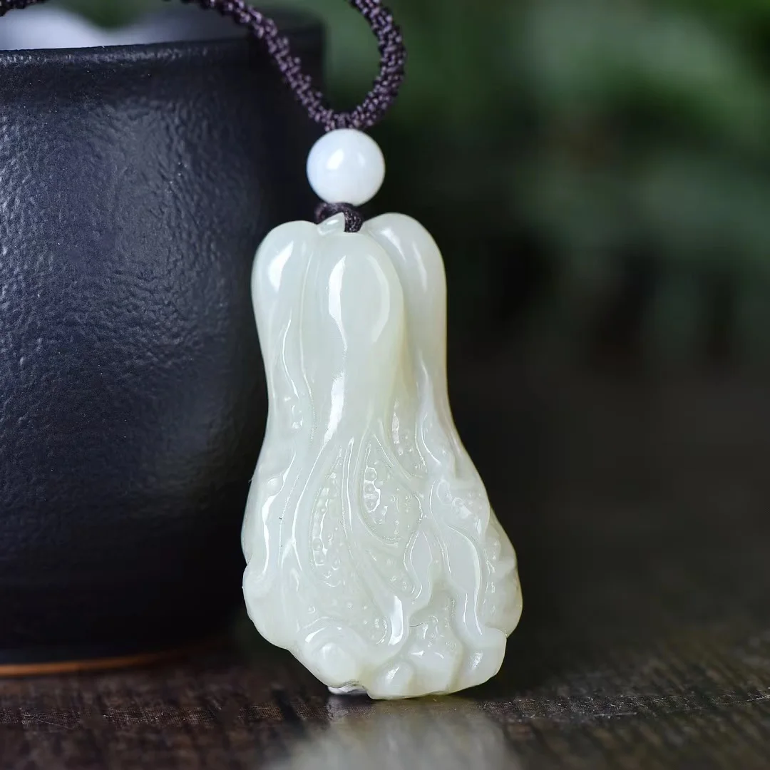 Hetian Jade Repolho Pingente Jóias, 4164 #