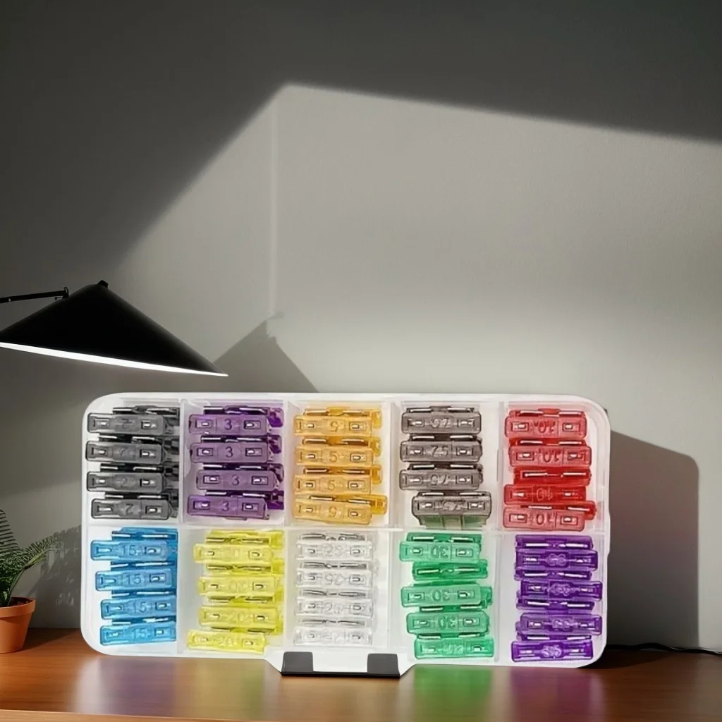 

140-Piece Universal Automotive Fuse Kit - Assorted 2A-40A with Clip for Cars & Trucks (Aluminum Alloy)