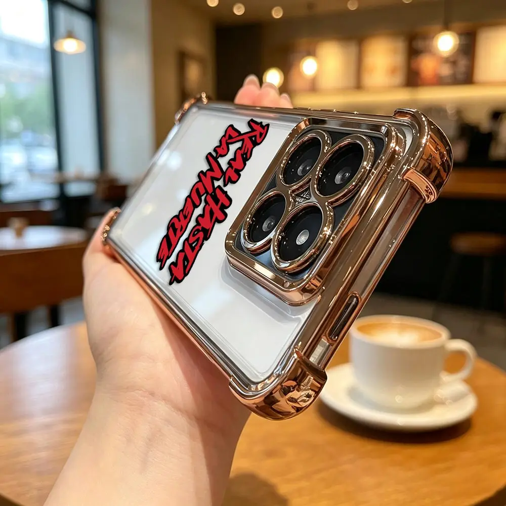 A-Anuel AA Real Hasta La Muerte Cover Transparent Plating Phone Case For Redmi NOTE 17 15 14 13 12 12S 11 11T 10 9 9S PRO Funda
