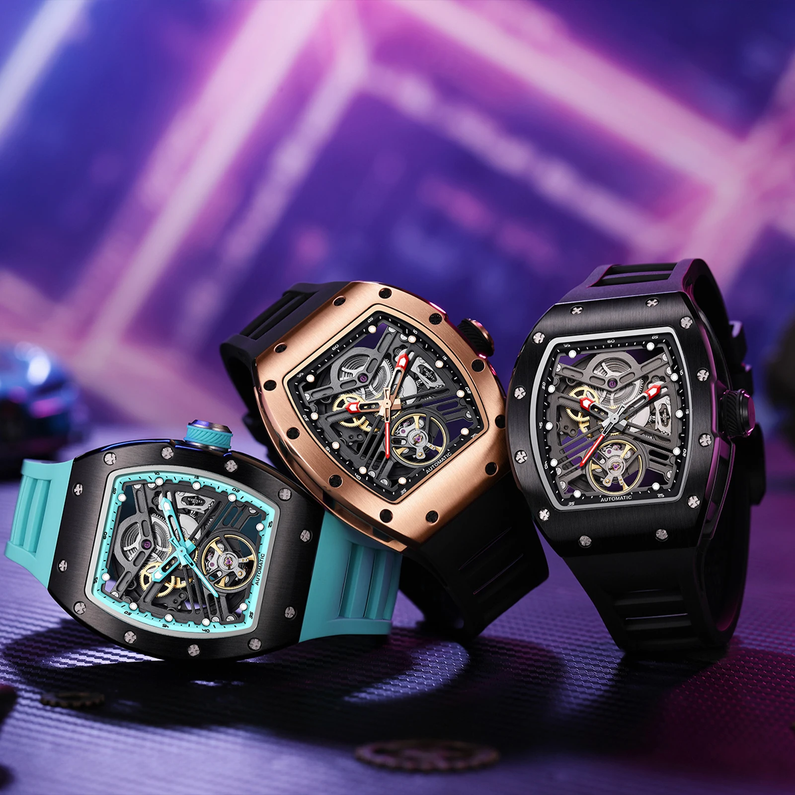 

Механические часы DG Top Brand для мужчин: роскошные, многофункциональные, светящиеся, водонепроницаемые, спортивные, с хронографом (Relogio)