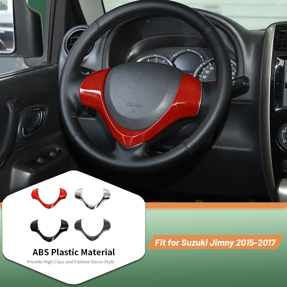 

ABS Interior Steering Wheel Decoration Cover fit for Suzuki Jimny 2015 2016 2017 Car Accessories