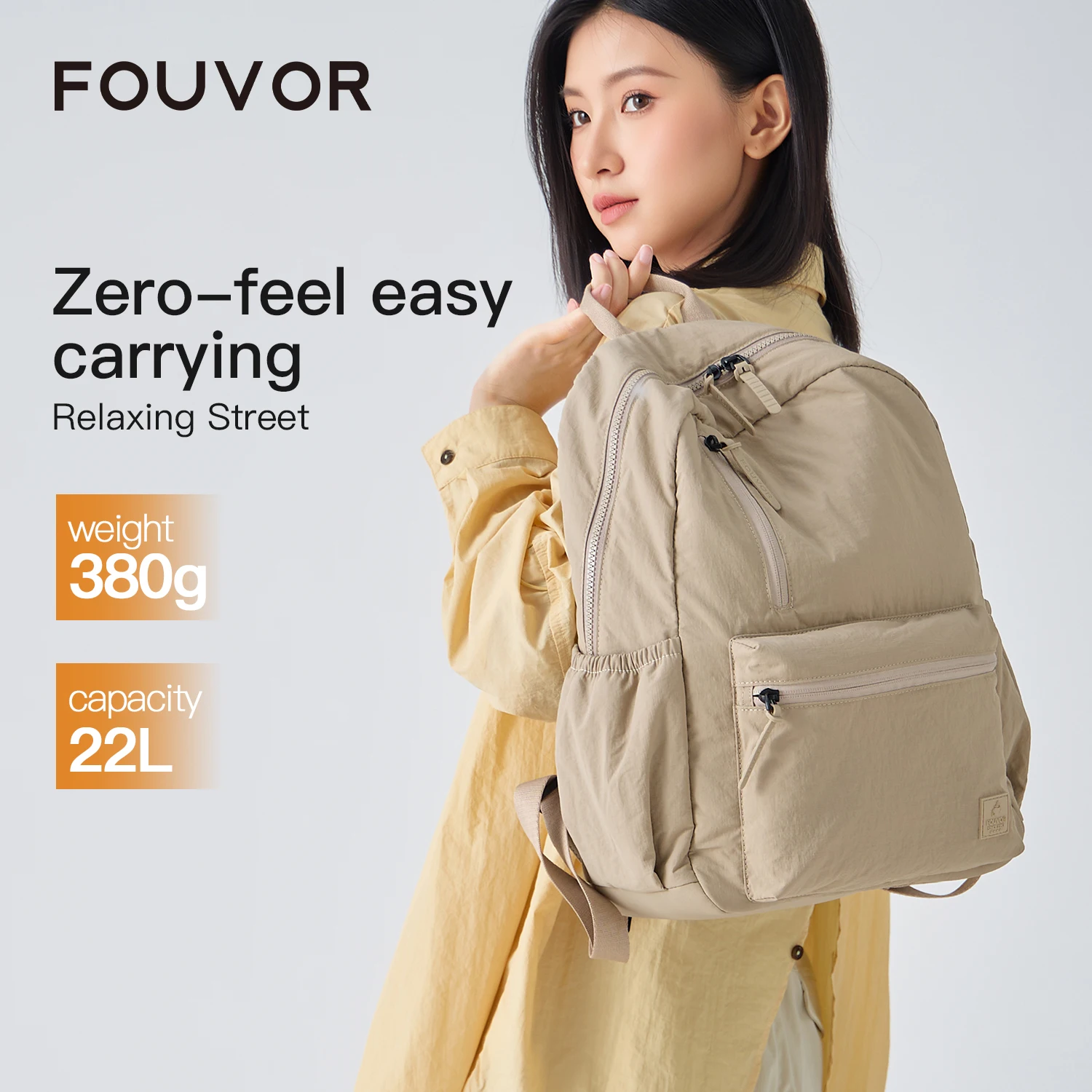

Fouvor Women's Large Backpack Casual Waterproof Fashion Backpack 2025 Trend Nylon Fashion School Bags Teenage Youth Bags 3071-04