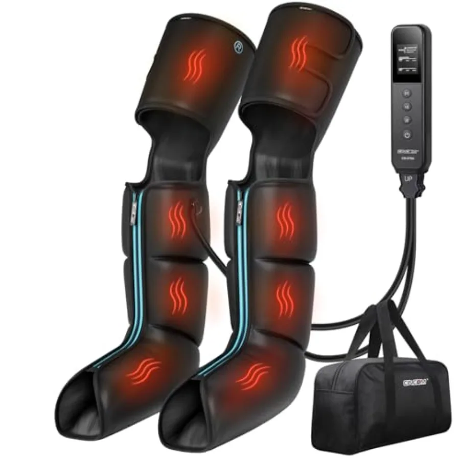 

Leg Massager with Heat and Compression Air Compression Boots for Leg Calf Foot Recovery Edema Relief FSAHSA Eligible Ideal for