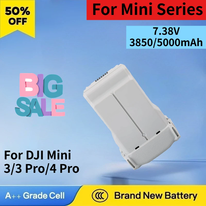 New 7.38V 3850/5000mAh Lithium-polymer Battery for DJI Mini 3/3 Pro/4 Pro Long Life for Mini Series High Quality Drone Battery