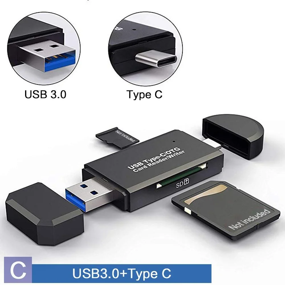USB 30 Micro SD Card Reader Adapter Type C Micro USB 20 Memory Card Reader for PC Laptop Smartphone