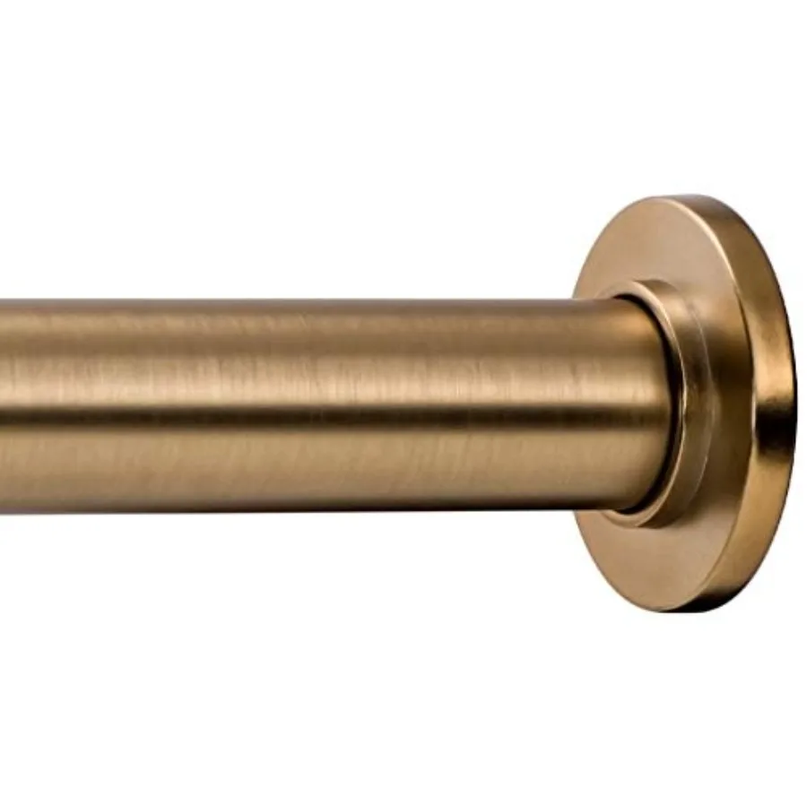 

Tension Curtain Rod - Spring Tension Rod for Windows or Shower 54 to 90 Inch. Warm Gold