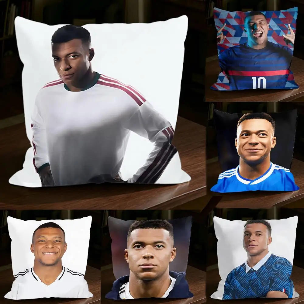 

KYKY K-Kylian Mbappe-e Design Square Sofa Pillow Cover Solid Color Living Room Home Decor Cushion Case
