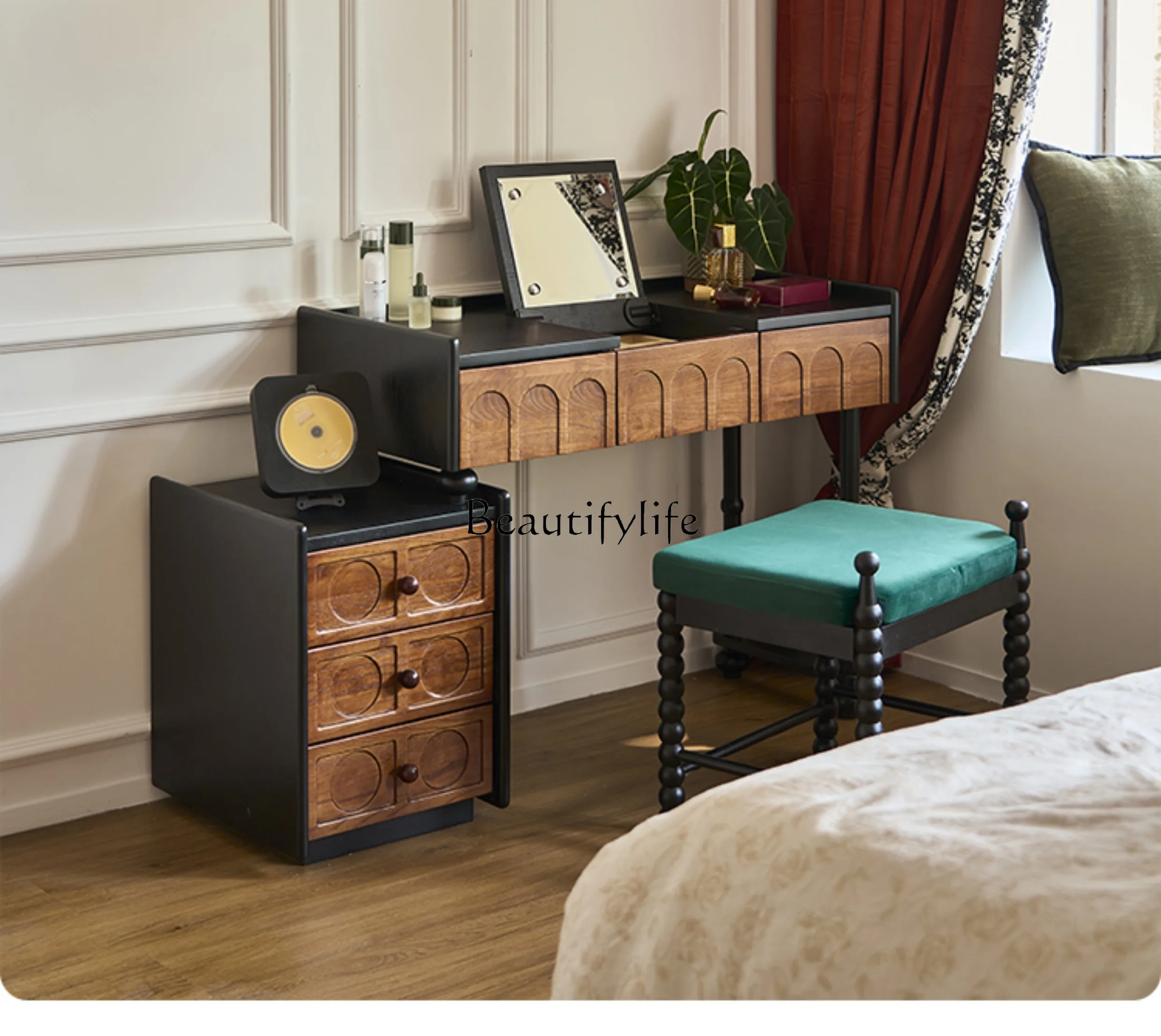 

*French flip dresser, chest, makeup desk, solid wood storage, makeup table