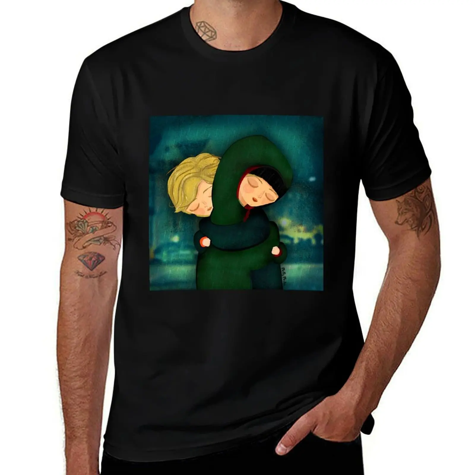 

O Helga Natt, Isak and Even T-Shirt man t shirt blue lock luxury clothes men