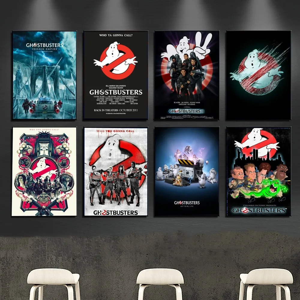 

American Movie Ghostbusters Poster Kraft Paper Vintage Poster Wall Art Painting Study Aesthetic Art Small Size Wall Stickers