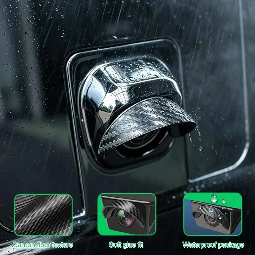 Car Rear View Camera Rain Visor Hood Waterproof Protective Cover Backup Camera Sun Shade Rain Shield Universal PVC Accessories