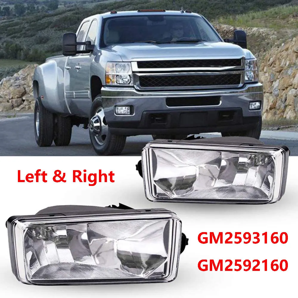 Par de luces antiniebla del parachoques delantero para Chevrolet Silverado Medium 1500 2500 HD 2007-2013 luces LED de conducción diurna delantera