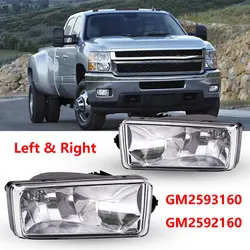 Pair Front Bumper Fog Light for Chevrolet Silverado Medium 1500 2500 HD 2007-2013 Front Driving Daytime Running LED Lights