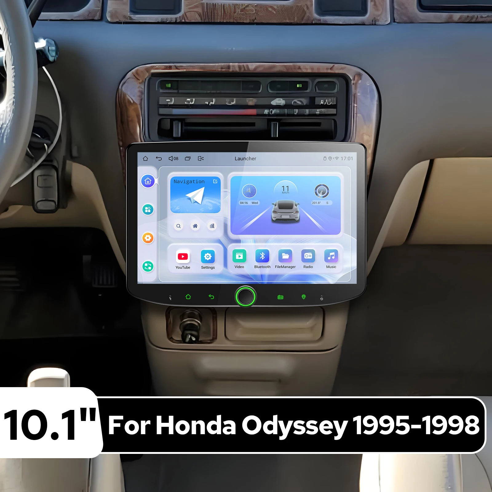 JOYING 10.1”Android Car Stereo for Honda Odyssey 1995-1998 Wireless CarPlay Android Auto 1280x800 TouchScreen with Volume Knob