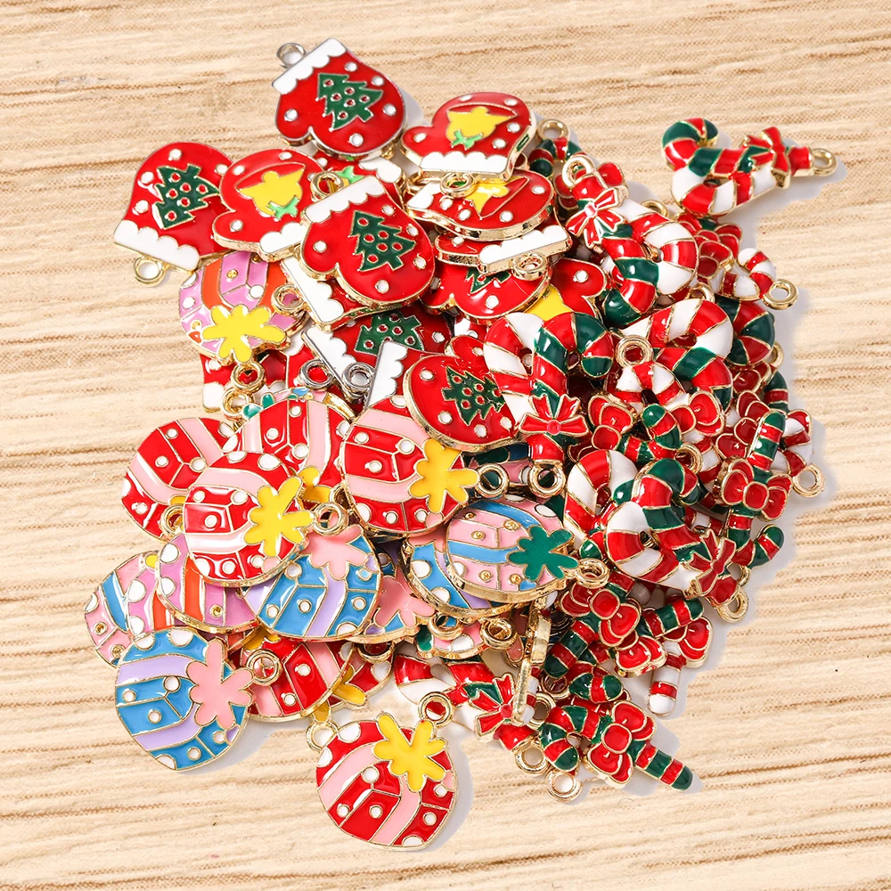 Tusember 10 個ミックスかわいいエナメルクリスマス - Jewelry Making Gloves のレビューと価格