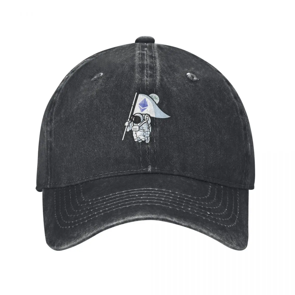 Ethereum to the Moon - Ether - Crypto Baseball Cap Hat Man For The Sun tea Hat Streetwear Hats Woman Men's