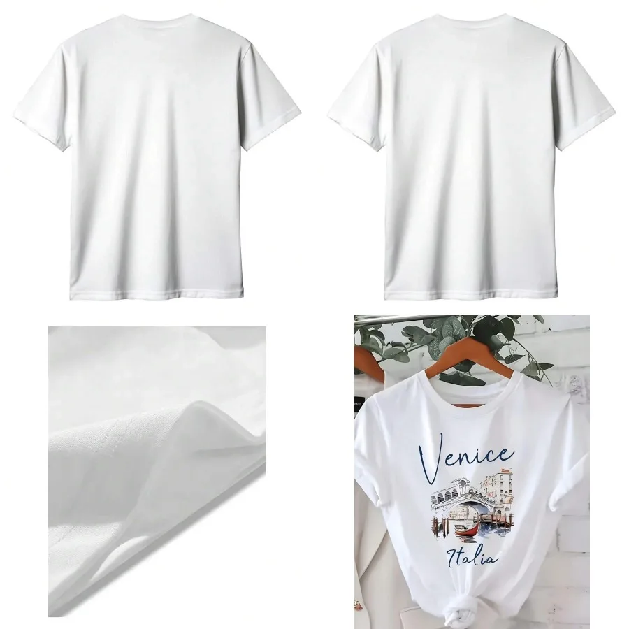 

【New style】Summer European And American Style Printed Round Neck Regular T-Shirt Casual Printed Top Women's Fashion Casual Comm