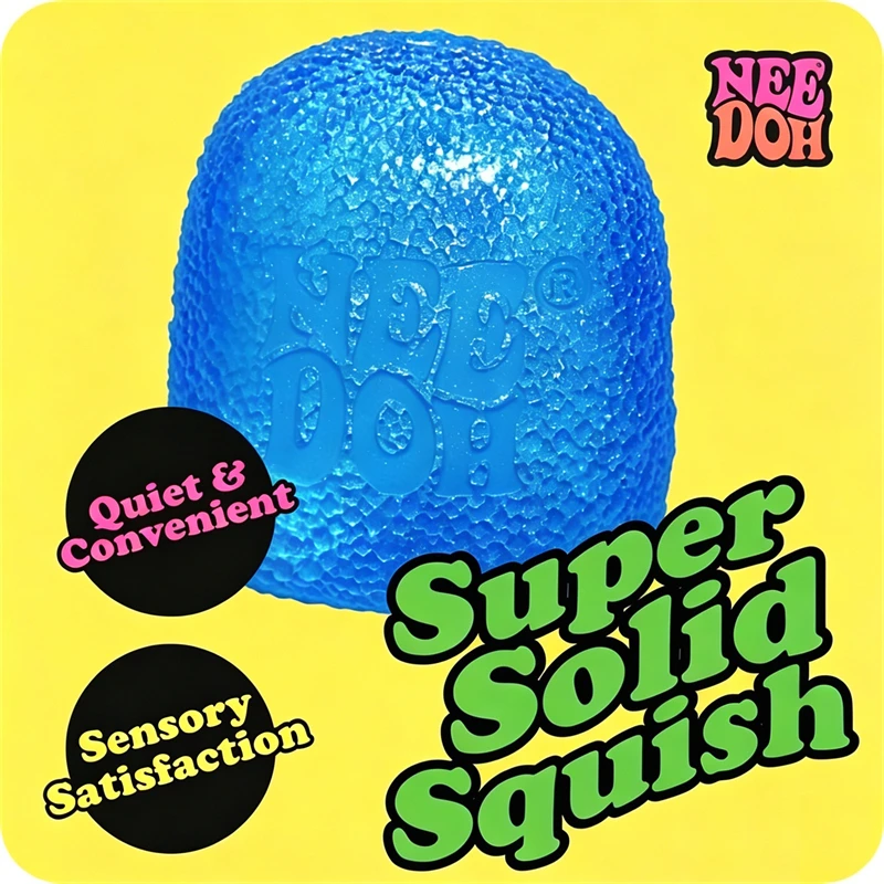 Needoh Gumdrop Super Solid Squish Ball Non-Toxic Certified Safe Release the Mood Relief Stress Squeeze Anti-Anxiety Leisure Gift