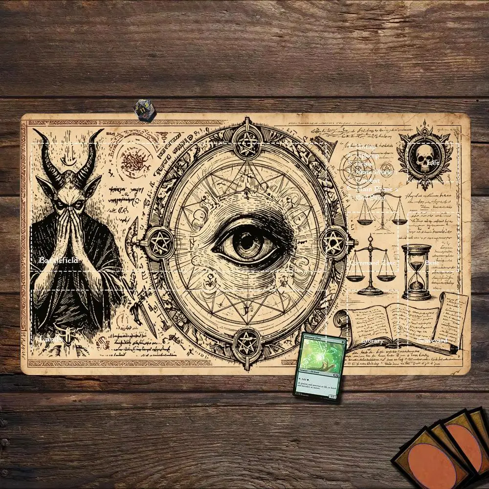 All-Seeing Eye Gaming Mouse Pad Large Play Mat Non‑Slip Rubber PC 35x60cm Game Table Mat desk accessories Mousepad Carpet Set Up