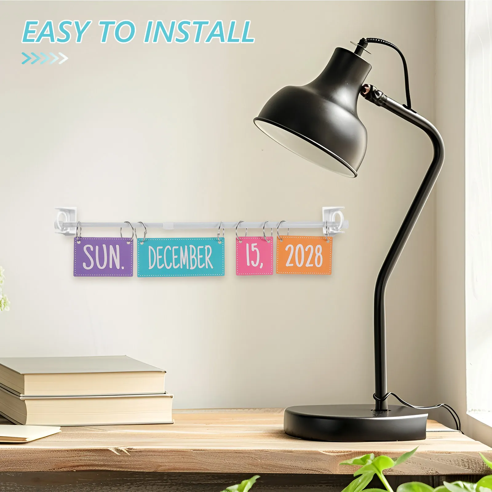 

Classroom Flip Calendar Set Bulletin Board Decor 2024 to 2028 Vibrant Kids Calendar Learning Tool with Binder Rings Easy Install