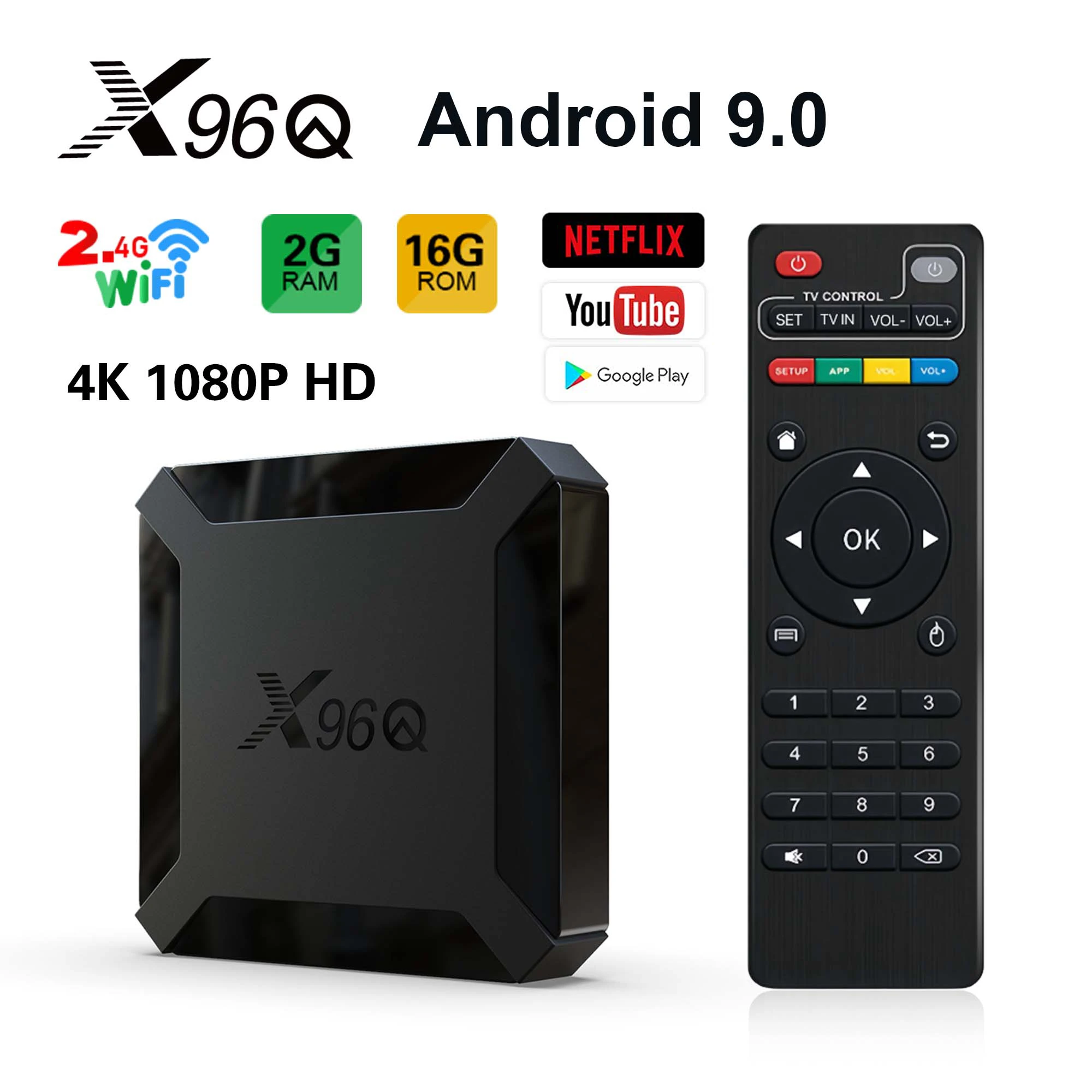 X96Q 2GB 16GB Android 10.0 TV Box Allwinner H313 Quad Core 4K 2.4G Wifi Google Player Youtube X96 1GB 8GB Set Top Box