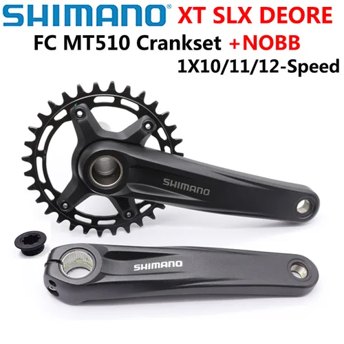 Imagen 2 del producto Platos y bielas SHIMANO DEORE M6100 FC MT510 de 10/11/12 velocidades, soporte inferior de factor Q de 177mm SM-BB52 68/73mm 32T 34T 170MM 175M