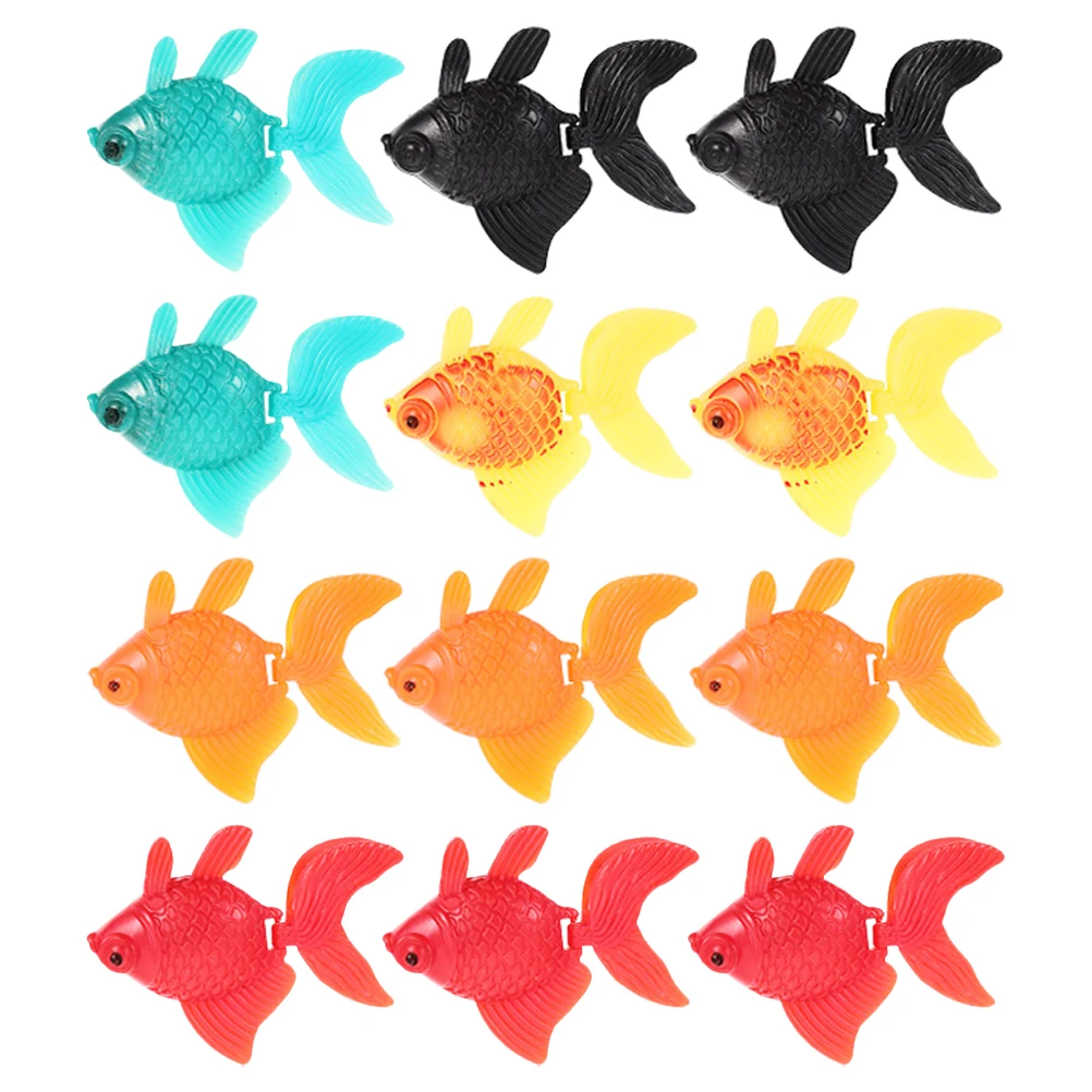

12 Pcs Realistic Plastic Goldfish Fake Floating Decorations for Fish Tank Aquarium Terrarium Home Office Pet SuppliesAquarium