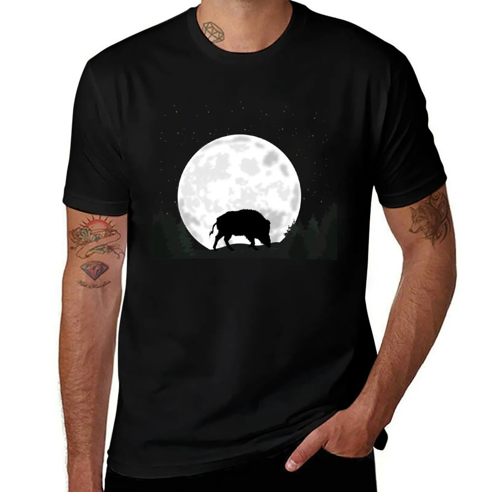 Wild Boar Hunting Boar Wild Boar Bristle Cattle T-Shirt summer top shirts graphic tees anime plain white t shirts men