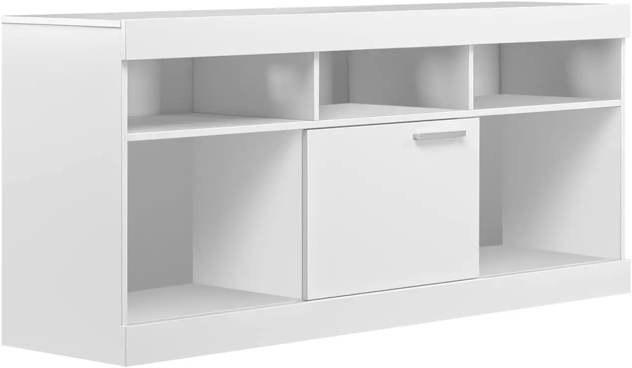 

TV Entertainment Stand, 61" L x 15.75" W x 26.8" H, White