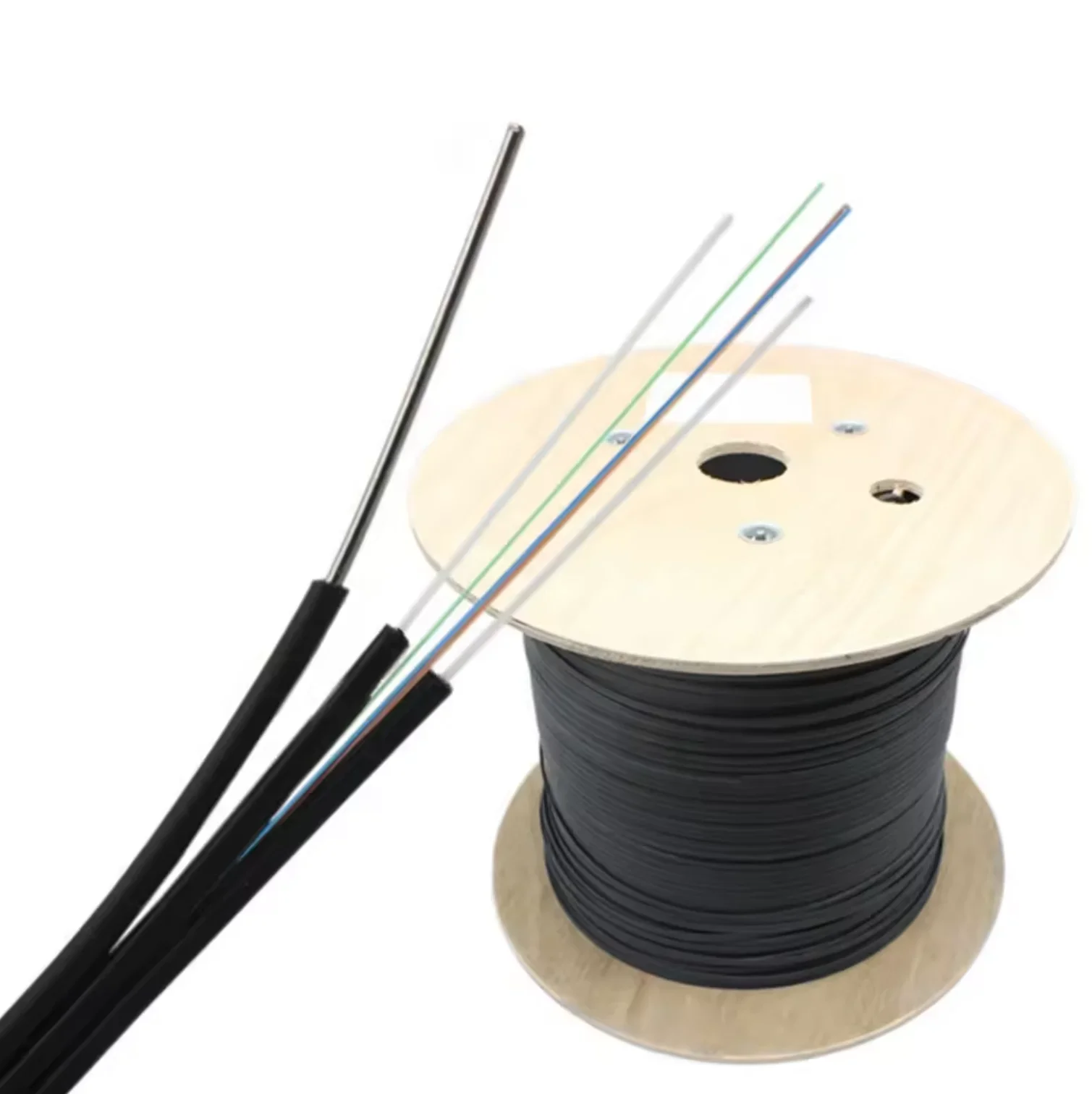 drop cable for aerial indoor and outdoor 1 core 2core 4core with steel wire