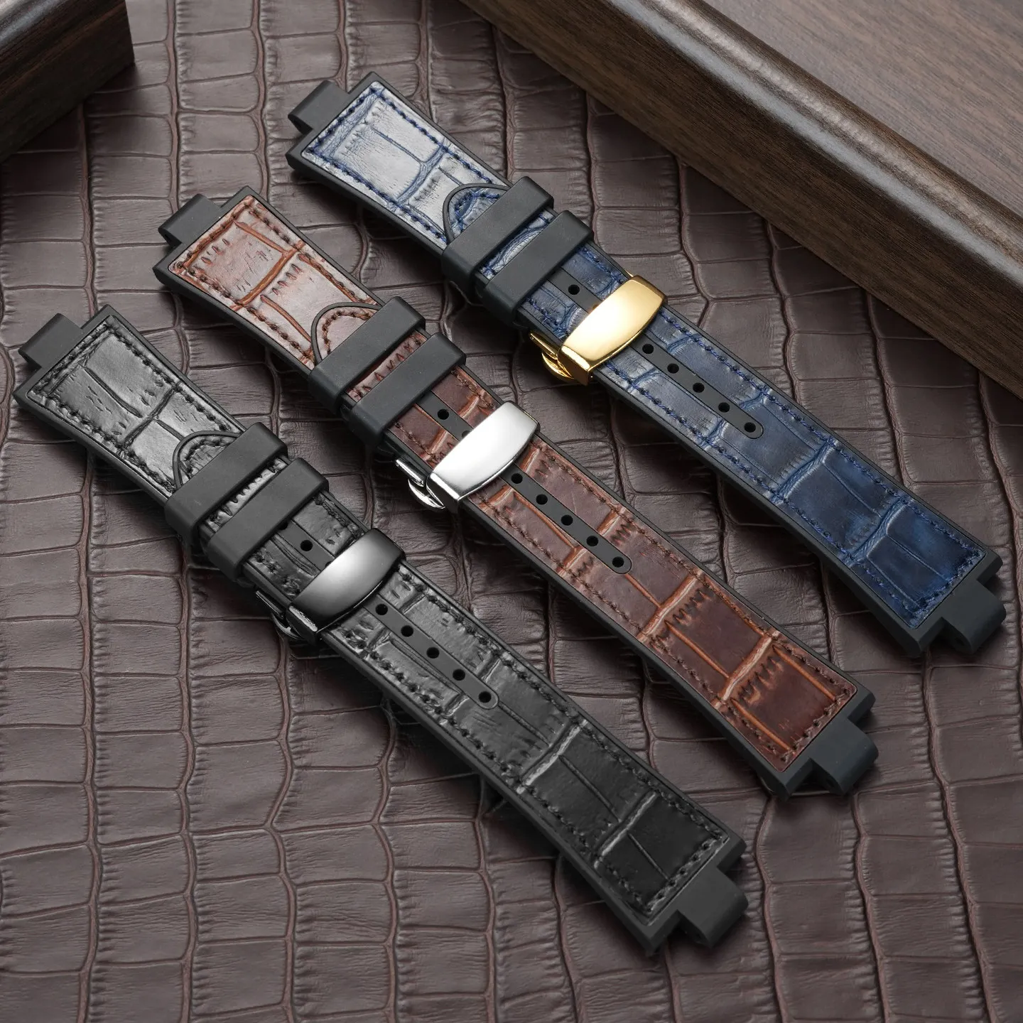 For Versace Versace Watches Fluoroelastomer SportVERB0018 00218 Leather Strap