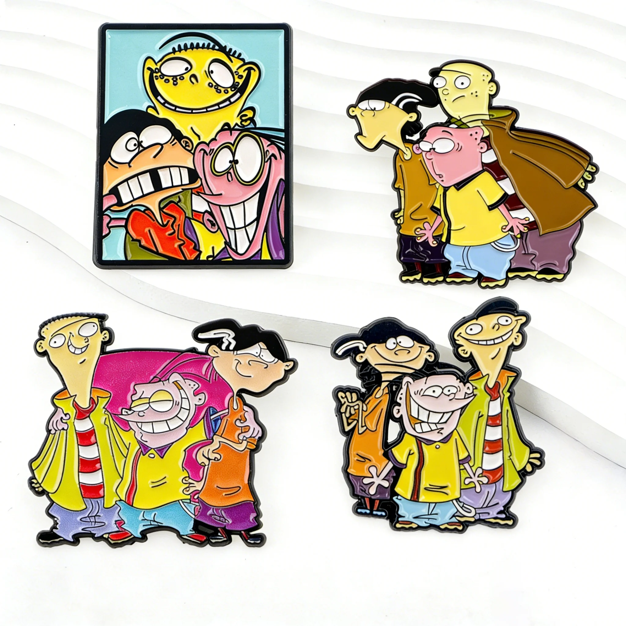 Funny 90s Enamel Pins Cute Boys Brooches Cartoon Badges for Backpacks Jackets Hats Retro Collection Gifts Cosplay Accessories