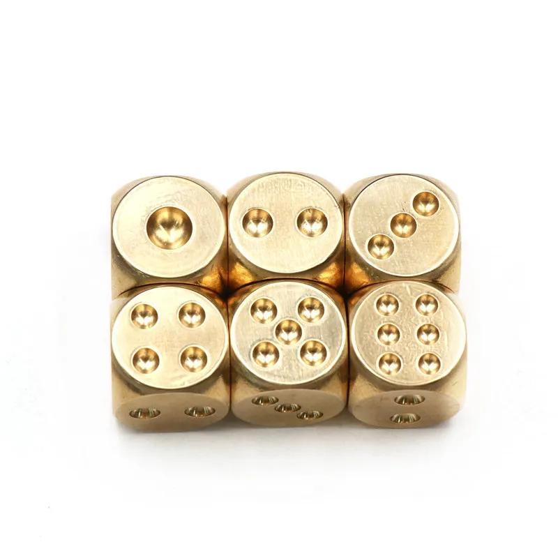 

2PCS Unique Metal Brass Dice 20MM 15MM Fun Party Entertainment KTV Bar Family Games Props Role Playing Novelty Gifts