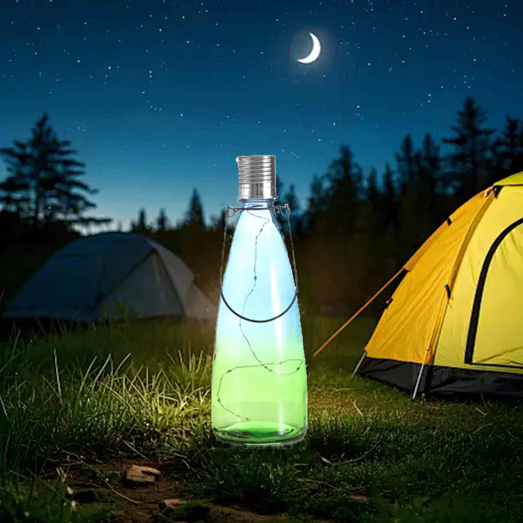 Outdoor Solar Lantern Light Creative LED Solar Powered Light For Yard Home Decor Lantern With Handle For Garden Courtyard