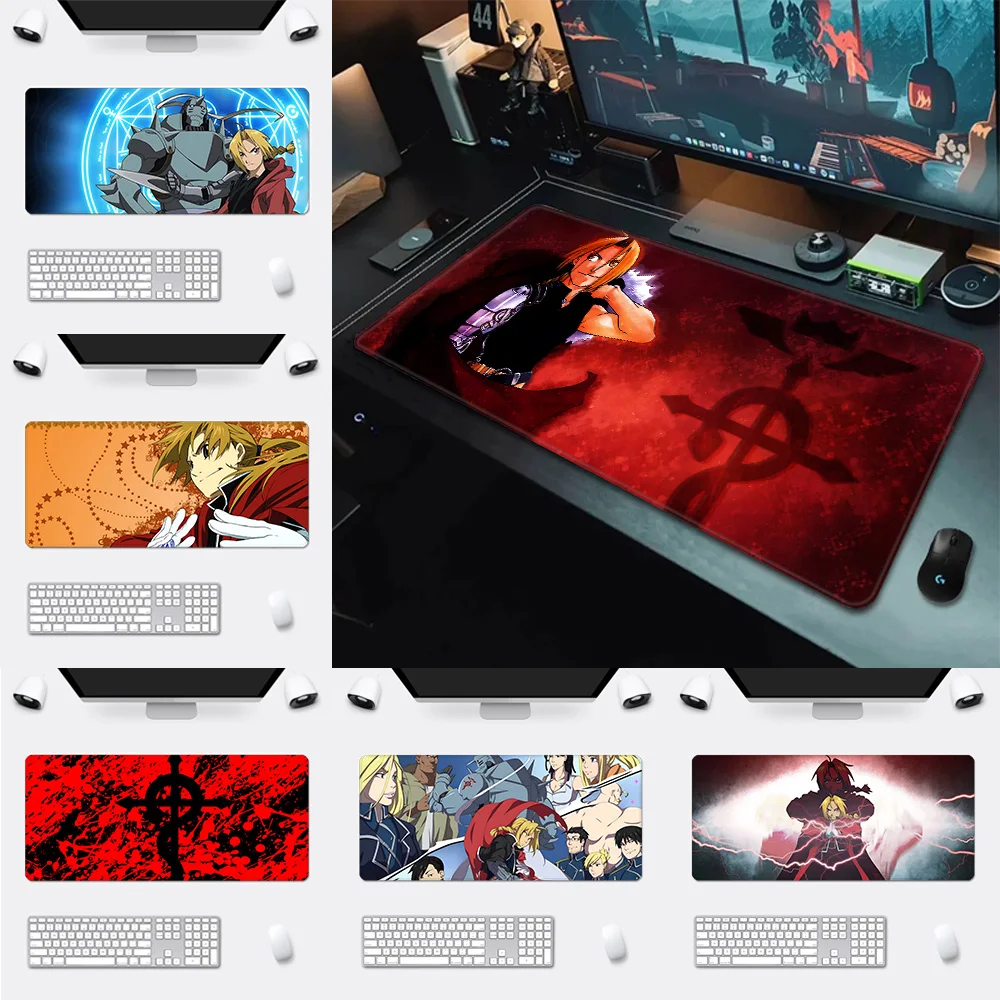 

Fullmetal Alchemist Mousepad HD Printing Computer Gamers Locking Edge Non-slip Mouse Pad XXL90x40cm Keyboard PC Desk Pad