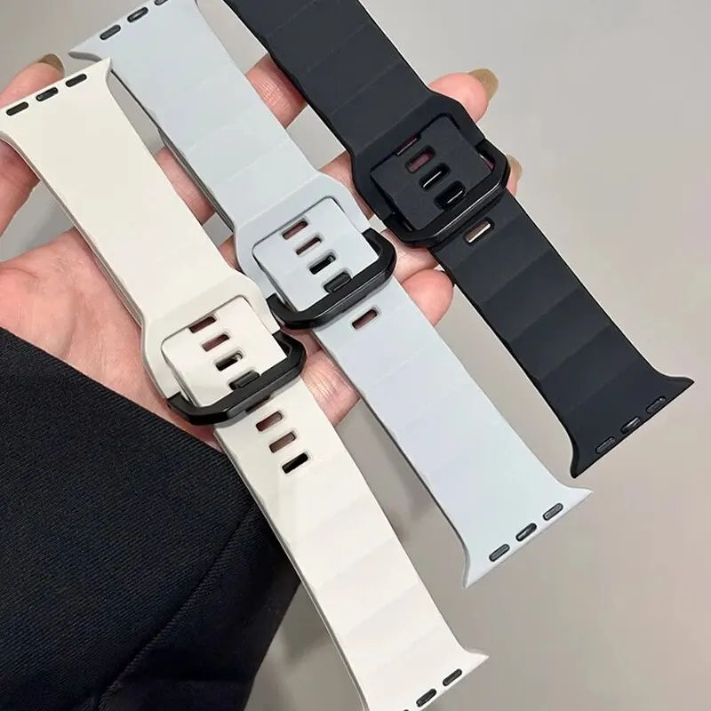 Ремешок силиконовый для Apple Watch Ultra 9 8 SE 7 49 мм 45 мм 44 мм 41 мм 40 мм
