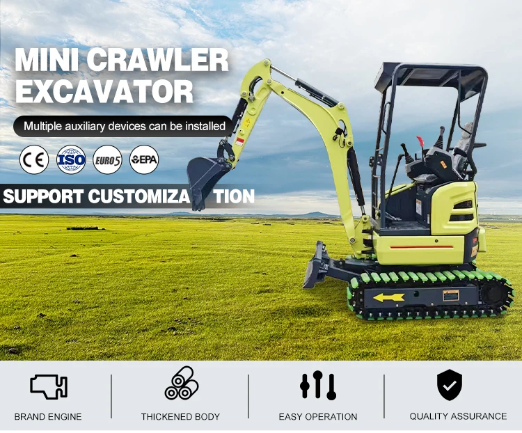 Kostenloser Versand: Mini-Bagger, Hydraulisch, Euro 5, CE, EPA, Diesel, Maßgefertigt, Landwirtschaftlicher Kleinbagger, Raupenbagger für die Landwirtschaft – Detail 2