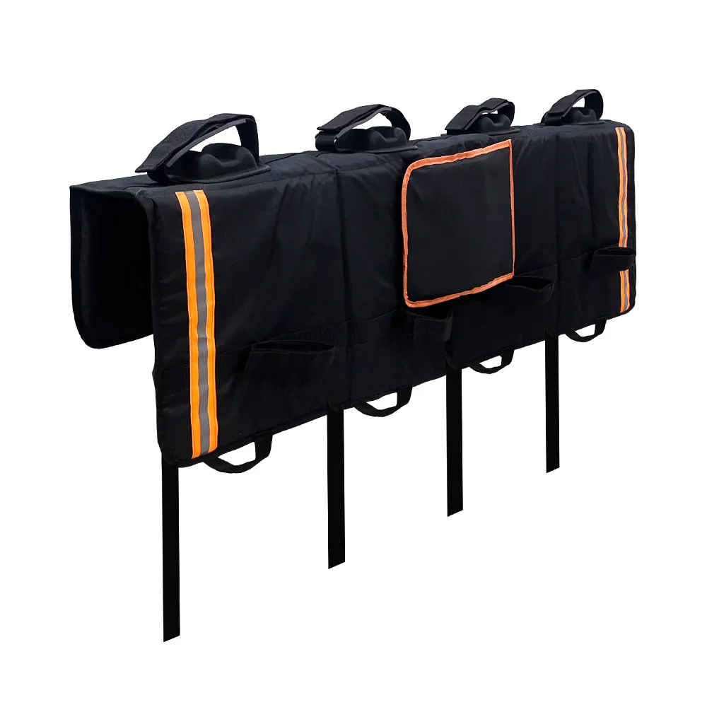 Tailgate Pad for Mountain Bikes Pickup Truck Tailgate Protection Pad with 3 Tool Pockets 52'' Wide for 5 Bicycles