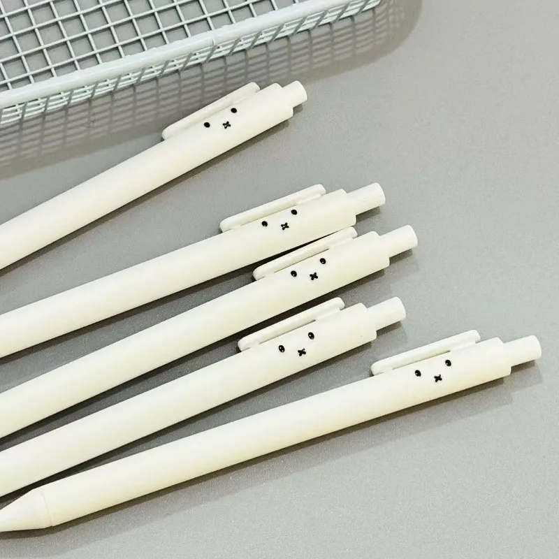 5 stücke Cartoon Miffy Kaninchen Emoji Neutral Stift Student Kawaii Schreiben Stift Büro Schnell Trocknend Unterschrift Stift