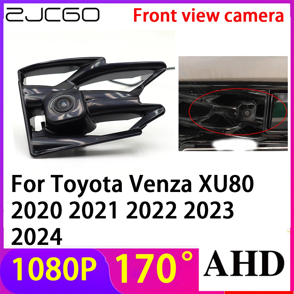 

ZJCGO AHD 1080P LOGO Car Parking Front View Camera Waterproof for Toyota Venza XU80 2020 2021 2022 2023 2024