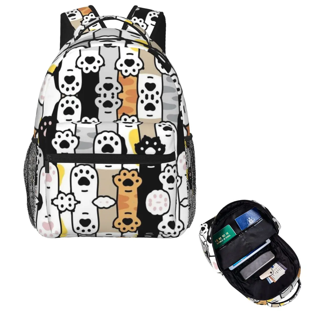

Cat Paw Lover Backpack Hot Sale Daypack Large Capacity Children BookBag School Bag Shoulder Bags for Men Women