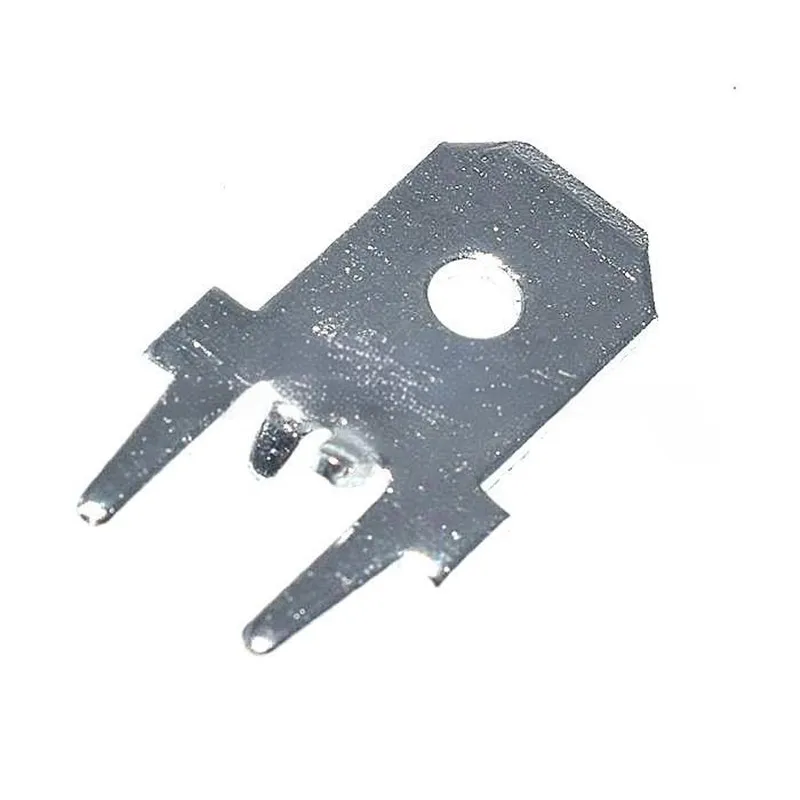 100PCS 4.8mm/6.3mm with positioning tab solder tab, PCB welding terminal, connecting tab, female spade terminal, thickness 0.8mm