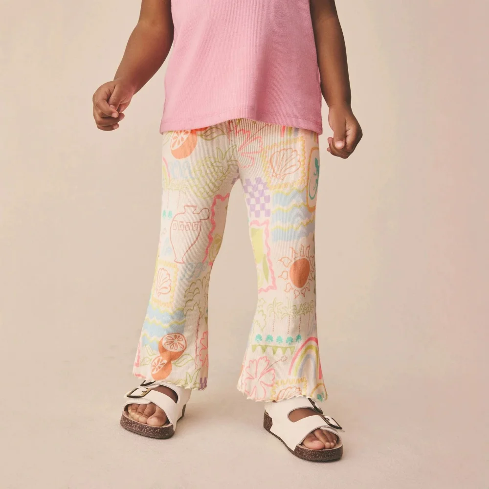 Jumping Meters Mädchen-Hose mit Blumenmuster, Schlaghose, lange Bleistift-Leggings, Kindermode, Herbstkollektion, 2–7 Jahre – Detail 6