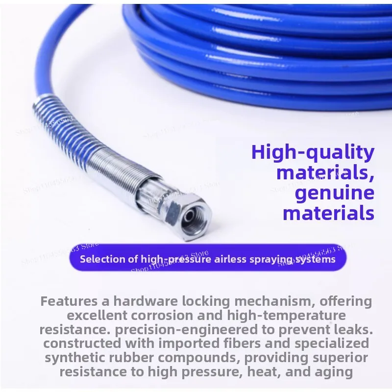 High-Pressure Airless Paint Sprayer Hose – 15m 5000PSI Fiber Reinforced Tube for Sprayer Gun