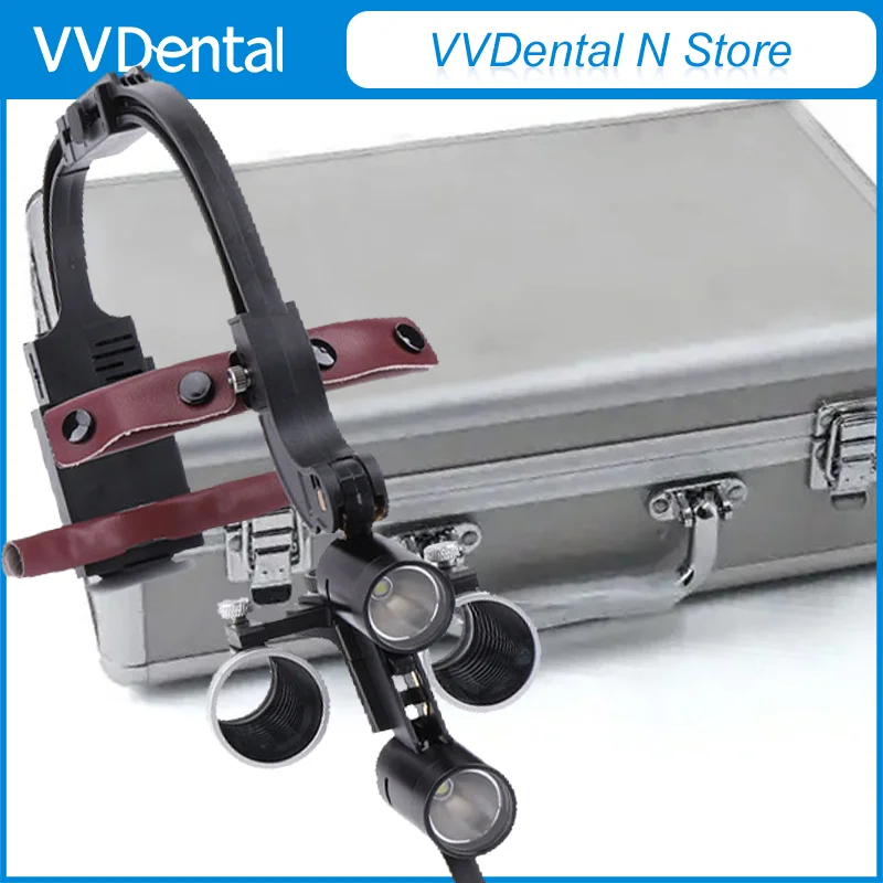 

VV стоматологические лупы светодиодный головной светильник 2,5X 3,5X увеличение бинокулярная стоматологическая хирургическая лупа с удобной повязкой на голову