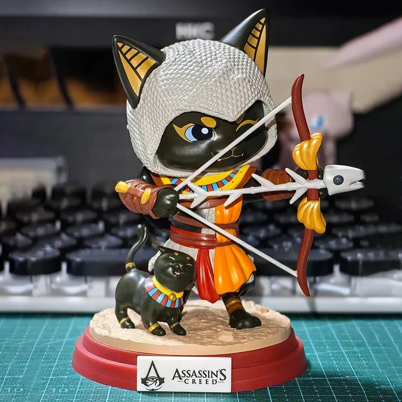 Assassin\'s Creed Assassin Meow Series Mystery Box Q Version Toys Dolls Cute Anime Figure Blind Box Desktop Ornaments Kids Gifts