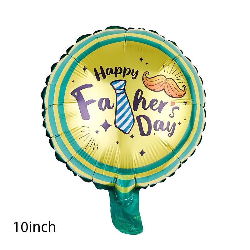 10pcs 10inch Happy Father\'s Day Foil Balloons Fathers Day Spanish Te Amo Papa Air Globos For Father Birthday Party Decorations