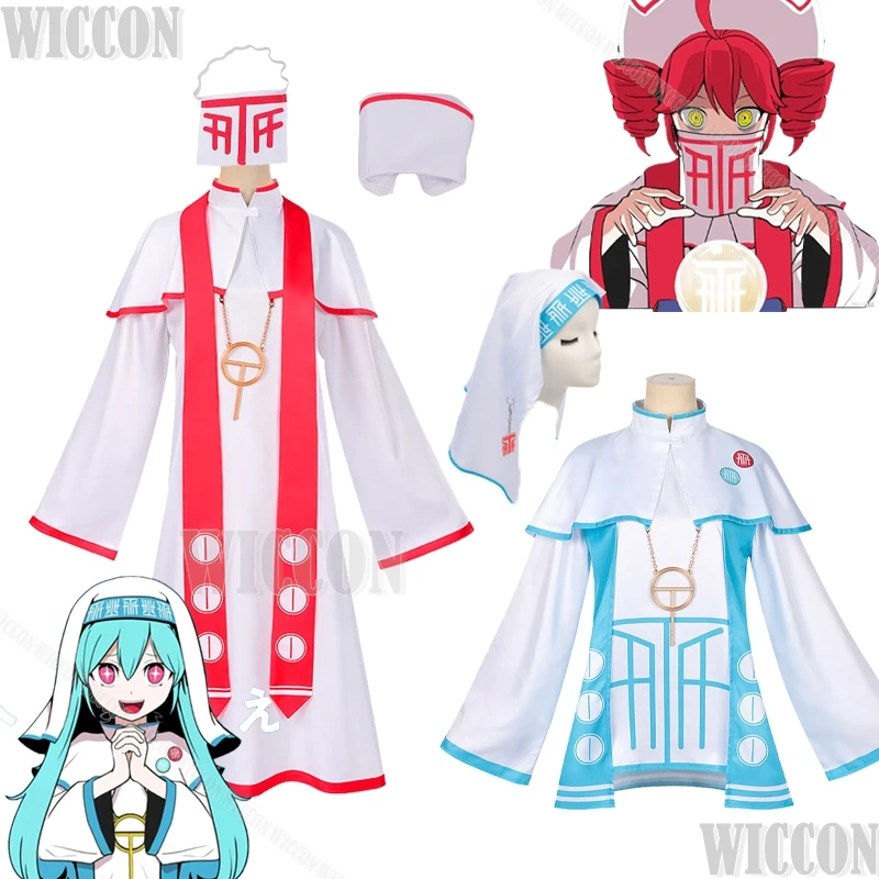 لا تصدق قصة تي كاسان ميكف تيتو ملابس تنكرية ديفا شعر مستعار لامع ذيل حصان لعب الأدوار Vtuber الهالوين الفتيات كوميك كون كوس #1