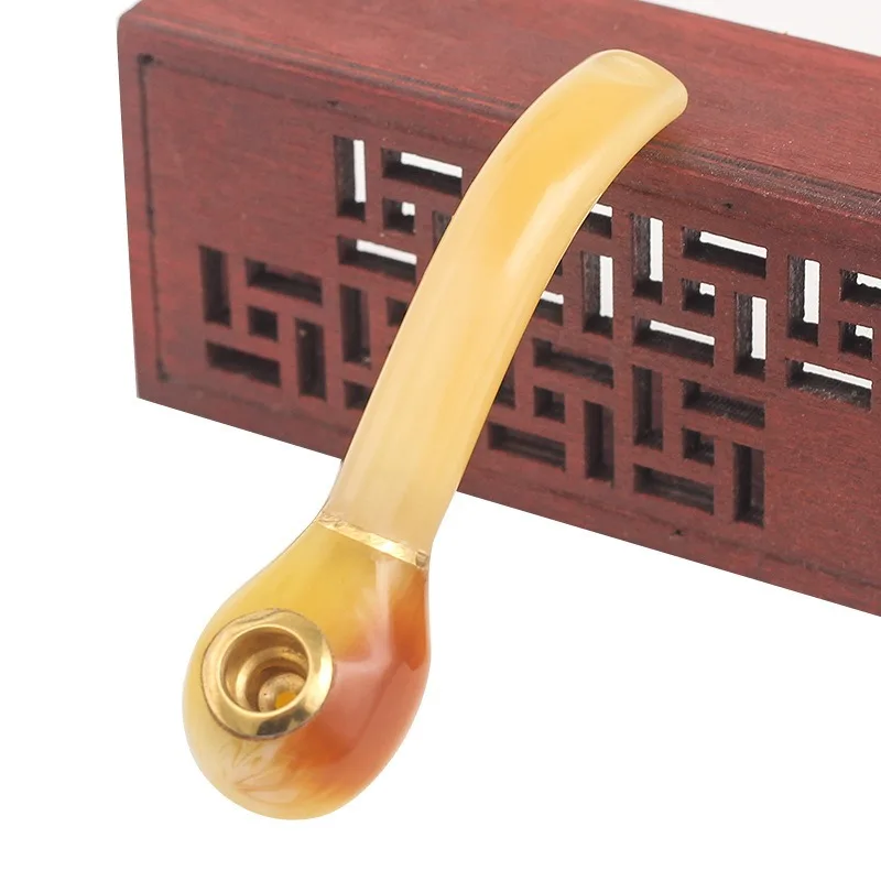 Creative Mini Resin Smoke Pipe Portable For Thick Thin Smoke Filter Personal Popular Dry Pipe Recyclable Cigarette Accessories