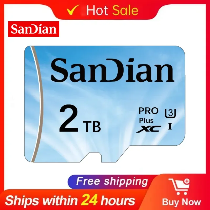 Sandian 2TB Micro TF SD Card 1TB High Speed Memory Card 128GB Flash Class 10 SD Card 256GB 512GB TF Flash Card For Phone Drone